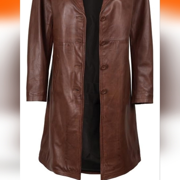 🌹Reserved NWT Trench Leather 3/4 Coat.XL - Picture 4 of 4